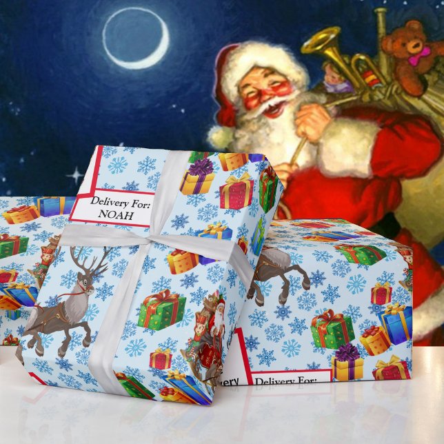 Från Santa Barn Namn North Pole Speedy Delivery Presentpapper (Skapare uppladdad)