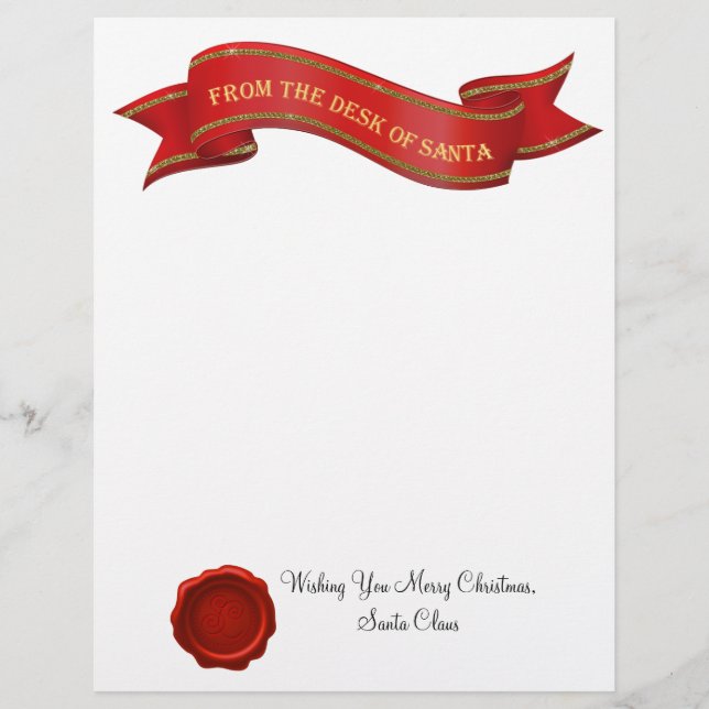 Från Santa Brev dek med säl - redigerbar (Framsida)