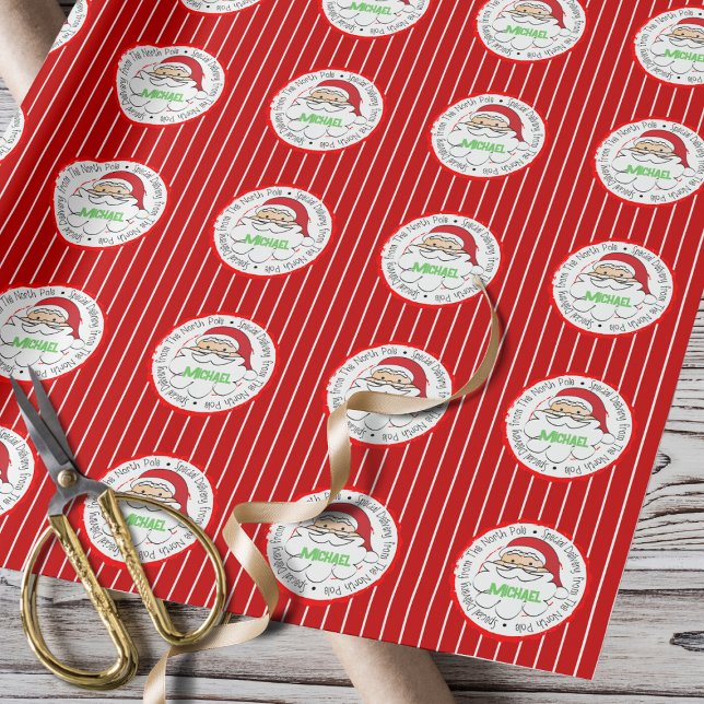 Från Santa Cute Tecknad Jultomten North Pole Presentpapper (Skapare uppladdad)