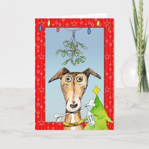 Från Santa - Greyhound-julkort (a513) Helgkort