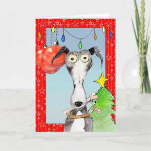 Från Santa - Greyhound-julkort (a517) Helgkort