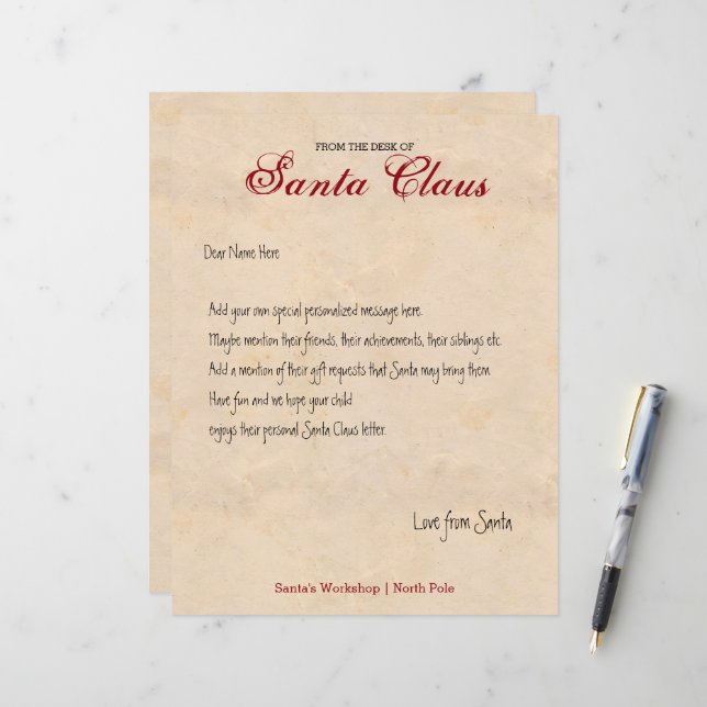 Från Santa Personlig Brev (Fram/Back In Situ)