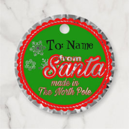 Från Santa Personlig Gåvor Etiketter