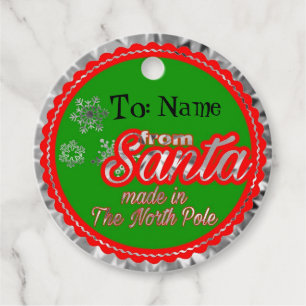 Från Santa Personlig Gåvor Etiketter