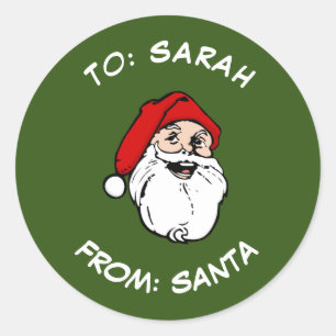 Från Santa Runt Klistermärke