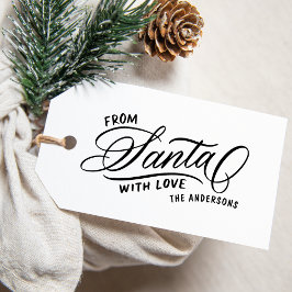 Från Santa With Kärlek Script + Namn jul Stämpel