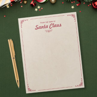 Från Santas skrivbord - Vintage jul Anteckningsblock