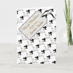 Från Secret Santa - God jul Snögubbar Helgkort