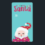 Från Secret Santa | Jultomten Sticker Gift Märkre Fraktsedel<br><div class="desc">Från Secret Santa - Roligt, vita och färgstarka "Secret Santa"-märkre. Utformningen visar vår Jultomten-illustration med "Secret Santa" som visas i en roligt och fet typografisk typografi för att skapa en roligt. Har vår illustration av roligt Jultomten och ställe för skriva av mottagarens namn. Ljusa färger av , nyp, gröntar och...</div>