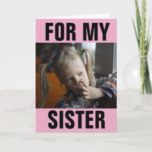 FRÅN SISTER TILL SISTER FUNNY NOSE PICKING CARDS KORT