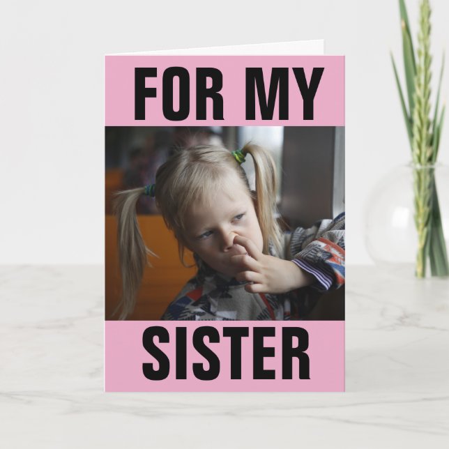 FRÅN SISTER TILL SISTER FUNNY NOSE PICKING CARDS KORT (Framsida)