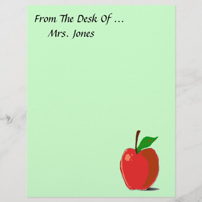 Från skrivbordet.. Apple Stationery (Framsida)