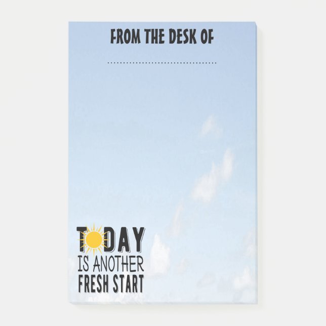 Från skrivbordet - arbetsmeddelande post-it block (Framsida)