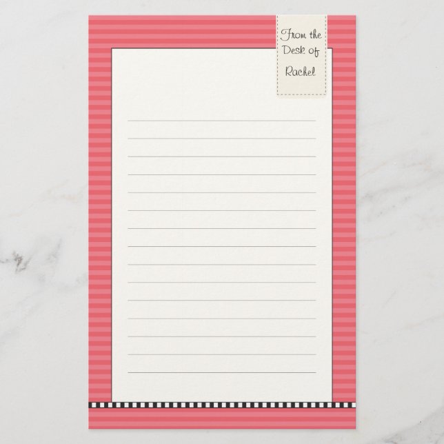 Från skrivbordet av… brevpapper (Framsida)