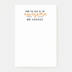 Från skrivbordet av den ljusa roliga post-it block