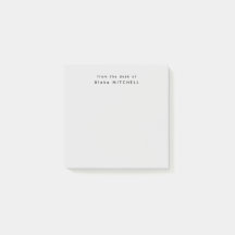 Från skrivbordet av enkelt monogram Grått