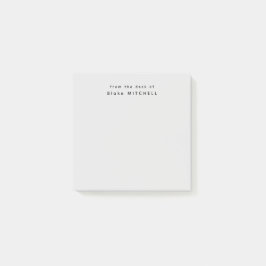 Från skrivbordet av enkelt monogram Grått Post-it Block