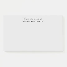 Från skrivbordet av enkelt monogram Grått