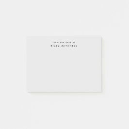 Från skrivbordet av enkelt monogram Grått Post-it Block