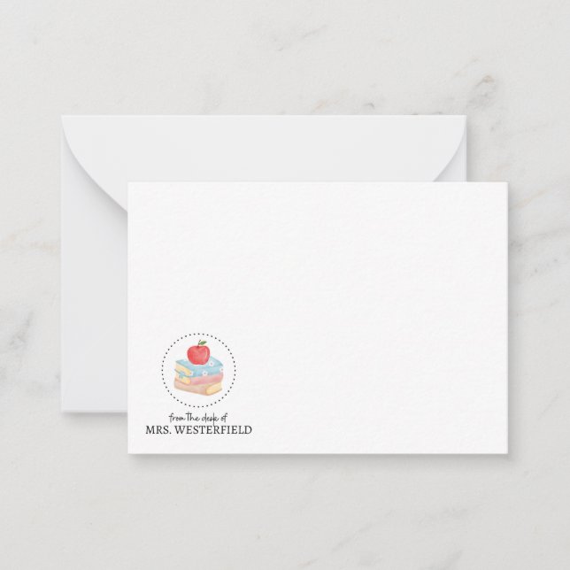 Från skrivbordet av - Platt anteckningskort - för  (Framsida)