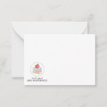 Från skrivbordet av - Platt anteckningskort - för