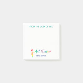 Från skrivbordet av regnbågen för post-it block