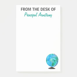 Från skrivbordet av rektor skola post-it block