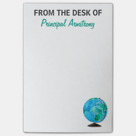 Från skrivbordet av rektor skola post-it block