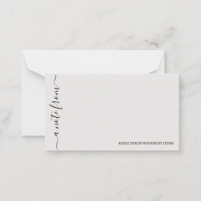 Från skrivbordet - enkelt Elegant-skydd Anteckningskort (Framsida)