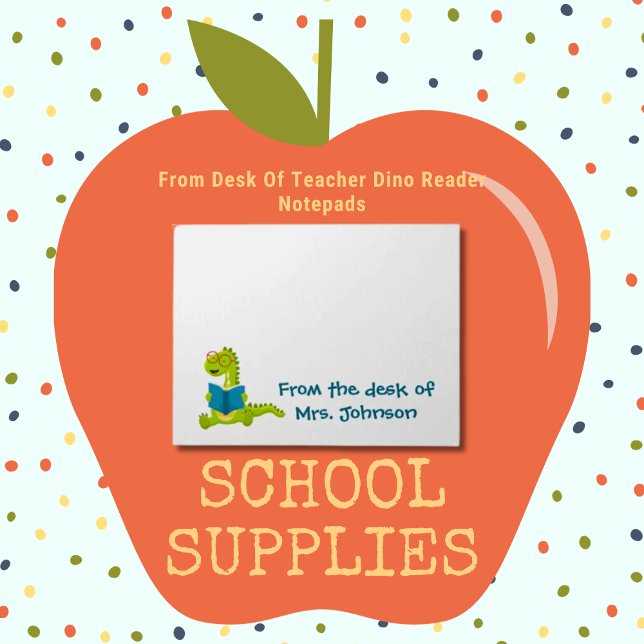 Från skrivbordet för lärare Dino-läsare Anteckningsblock (Teacher School Supplies)