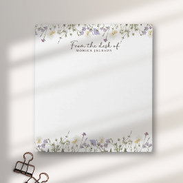 Från skrivbordet för rustiska vilda blommor anteckningsblock