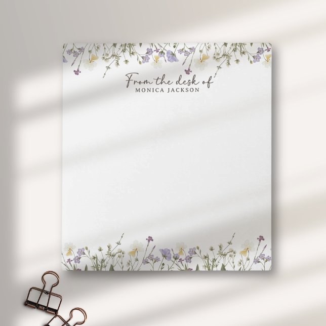 Från skrivbordet för rustiska vilda blommor anteckningsblock (Skapare uppladdad)