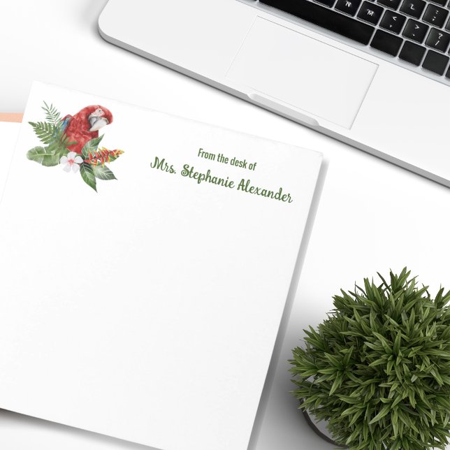 Från skrivbordet för tropiska fågellärare i vatten anteckningsblock (Skapare uppladdad)