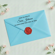 Från skrivbordet hos anpassad adressstämpel