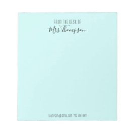 Från skrivbordet i det moderna Namn-skriptet Anteckningsblock