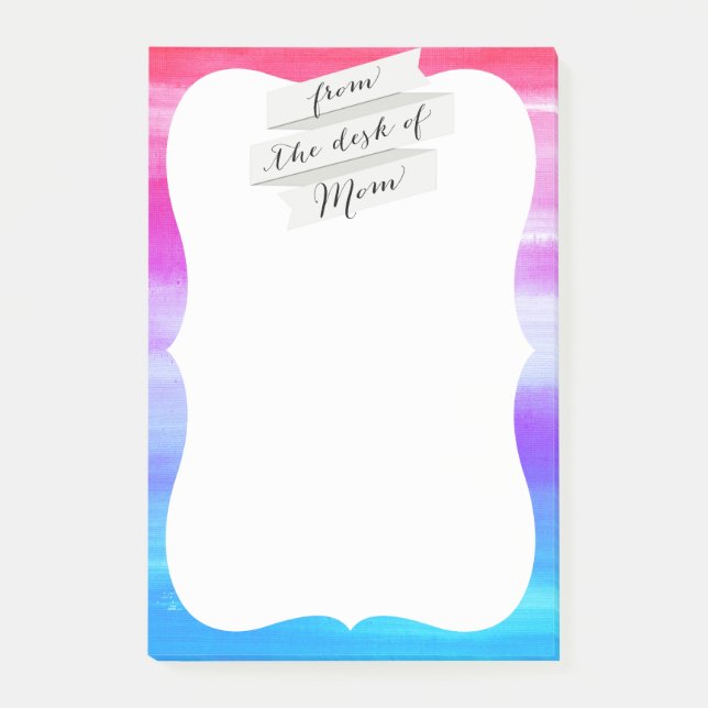 från skrivbordet i mamma 4x6-anteckningsblocket post-it block (Framsida)