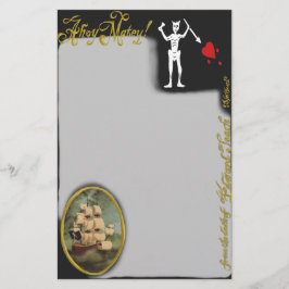 Från skrivbordet i Pirat Edward Teach Stationery Brevpapper