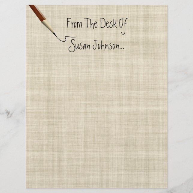 Från skrivbordet.. Letterhead Stationery (Framsida)