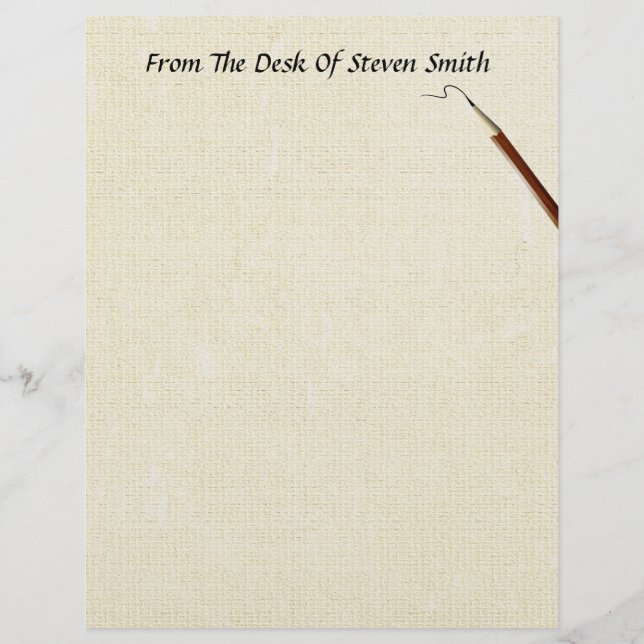 Från skrivbordet.. Med en pennmall (Framsida)