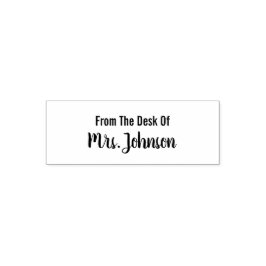 Från skrivbordet med lärarmallen Namn Självfärgande Stämpel