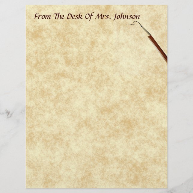 Från skrivbordet? Parchment Stationery (Framsida)