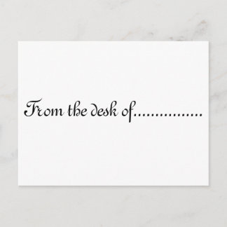 "Från skrivbordet" - vykort