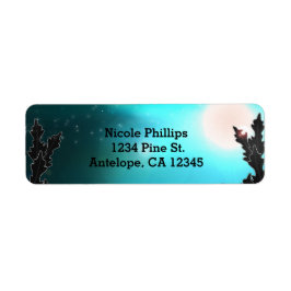 Från skymning till gryning Blå nattadressetiketter Returadress Etikett