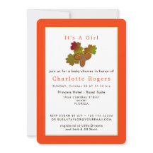 Från små Acorns Baby Shower-inbjudningar