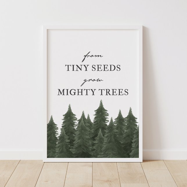Från Små frön Grow Mighty Träd Woodland Nursery Poster (Skapare uppladdad)