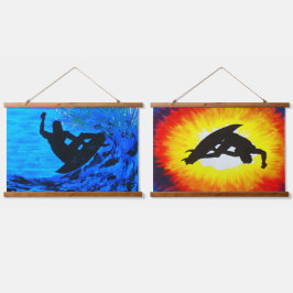 Från sol till surfa, Wood Topped Wall Tapestry