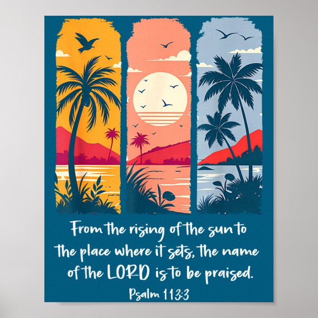 Från solens uppgång till platsen psalm poster (Framsidan)