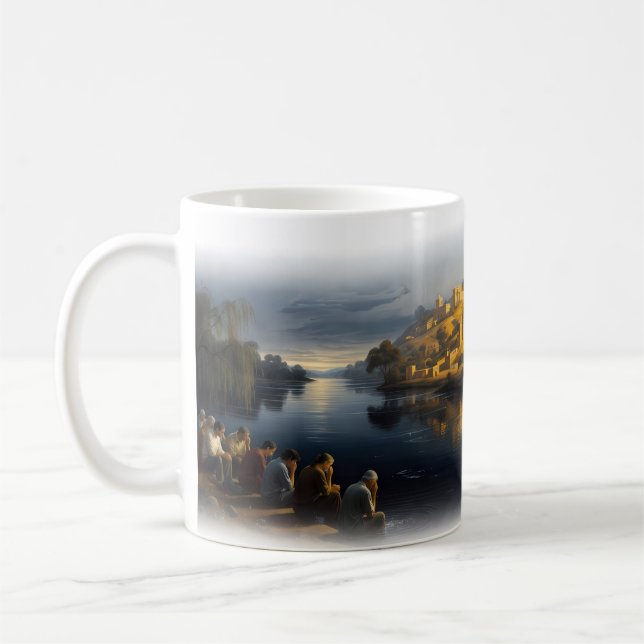 Från sorg till glädje vid floden Mug Kaffemugg (Vänster)