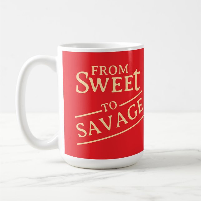 Från söt till vild kaffemugg (Vänster)