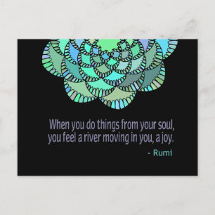 Från Soul Rumi Quote Vykort